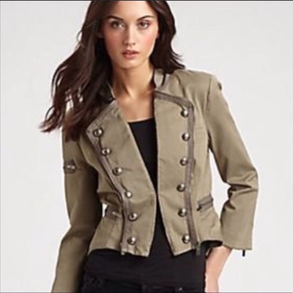 BCBGMaxAzria Jackets & Blazers - BCBGMaxAzria army green military jacket-size small